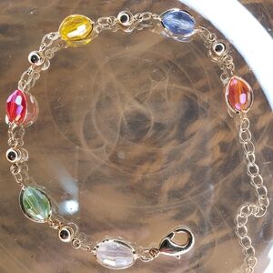 Goldtone Multicolor Gem Bracelet